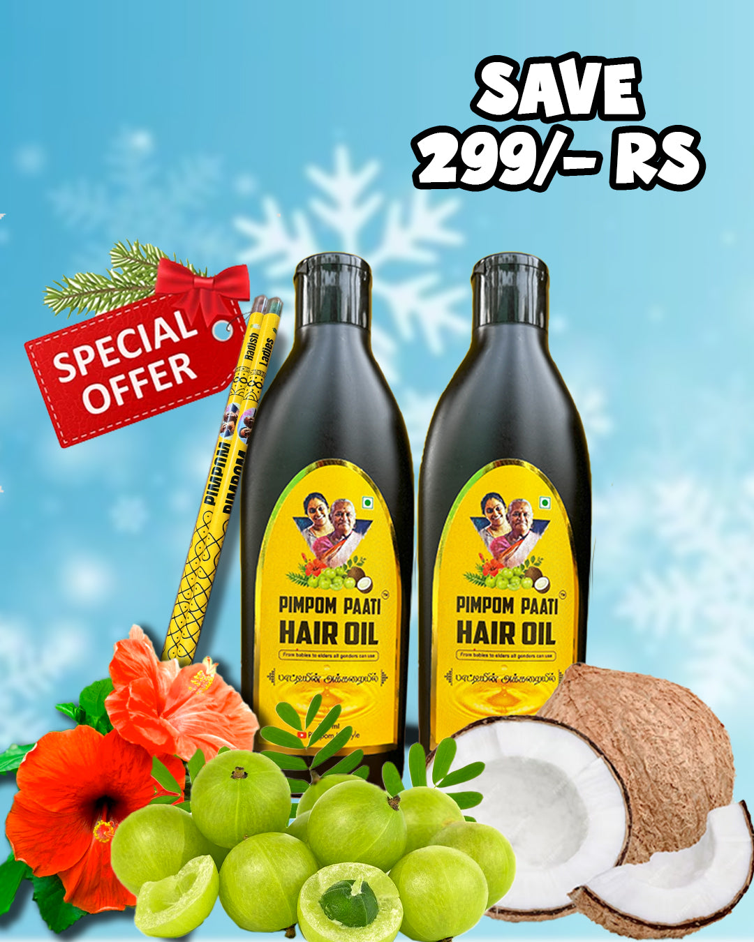 699/- COMBO OFFER - Get 200ml + 200ml + Seed pencil