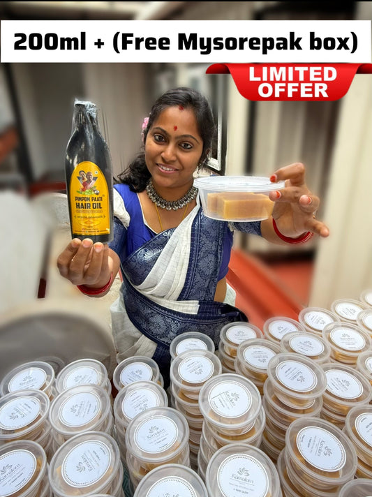 Paati Hair Oil 200ml + Free Ghee Mysorepak Sweet box